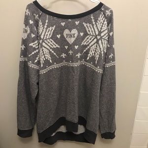 VS PINK Snowflake Holiday Sweater